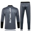 Real Madrid Børn Sweatshirt Dragt 2022-23 Sort Kvart-Zip